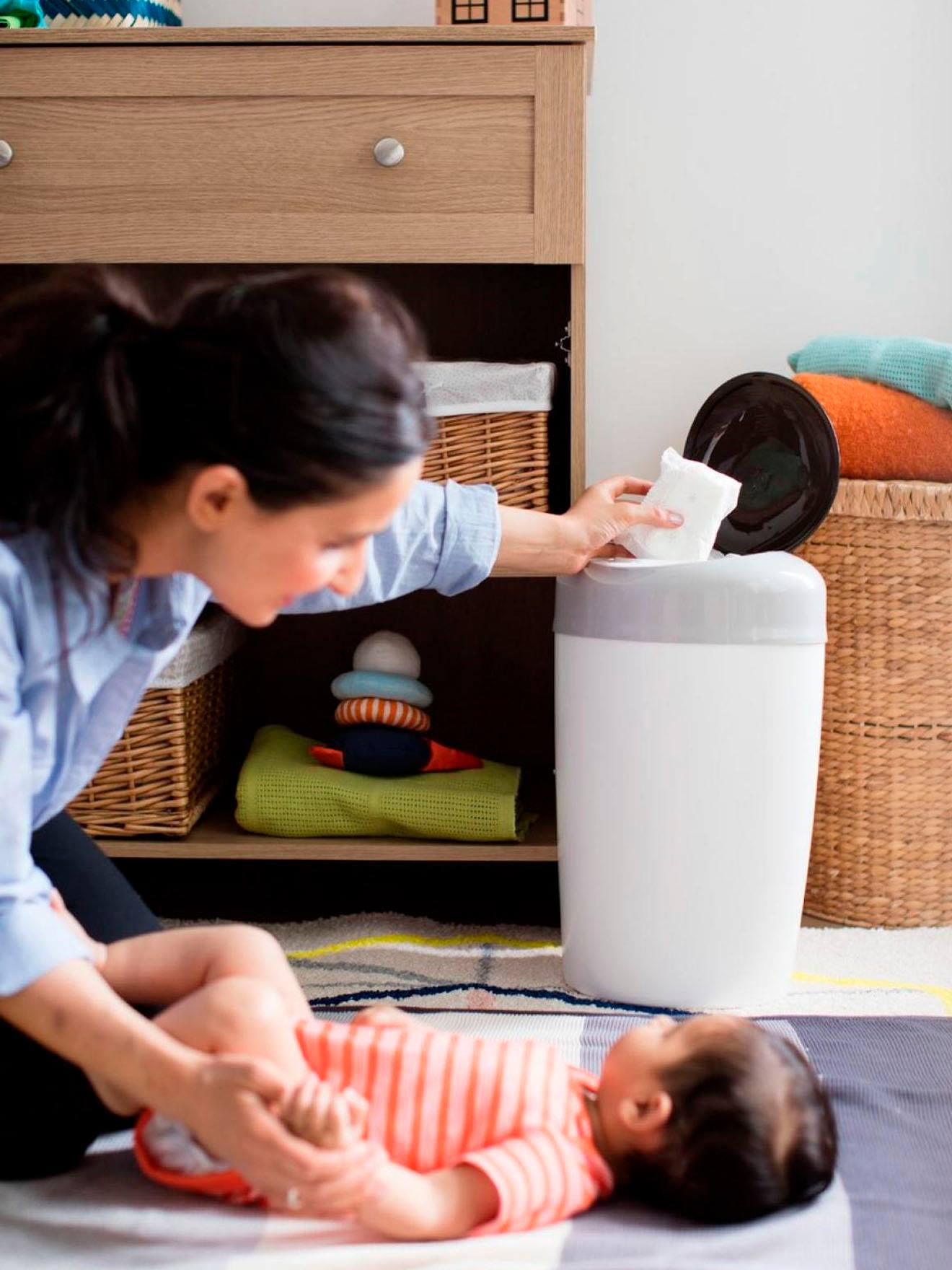 Tommee tippee Windeleimer Sangenic Simplee TOMMEE TIPPEE inkl. 1 Nachfüllkassette - weiß/grau