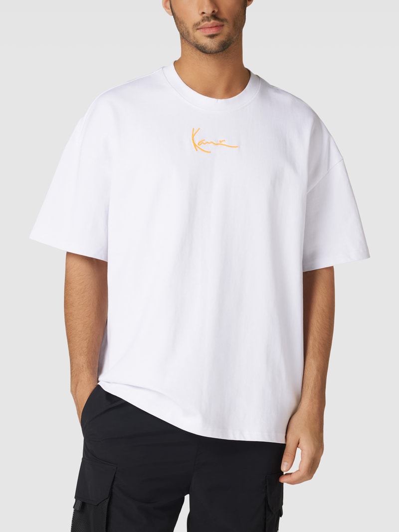 Oversized T-Shirt mit Label-Stitching - P&C X Karl Kani in weiß