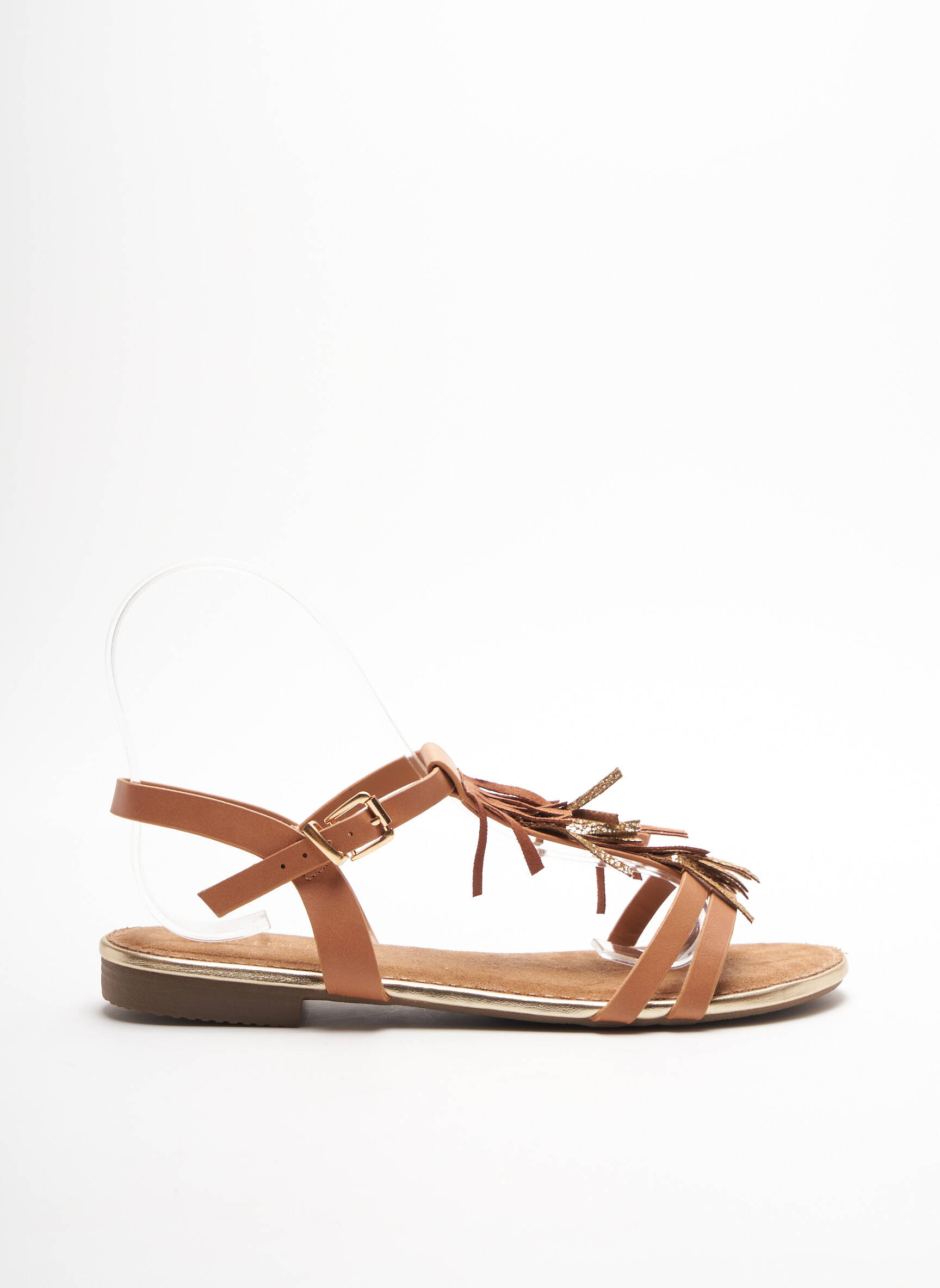 Chicmuse Sandales Nu Pieds Femme couleur marron