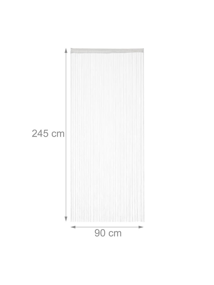 relaxdays 2 x Fadenvorhang in Weiß - (B)90 x (H)245 cm günstig kaufen onesize