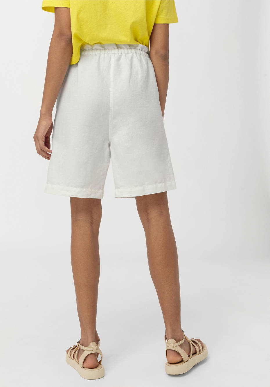 Shorts aus Leinen mit Bio-Baumwolle