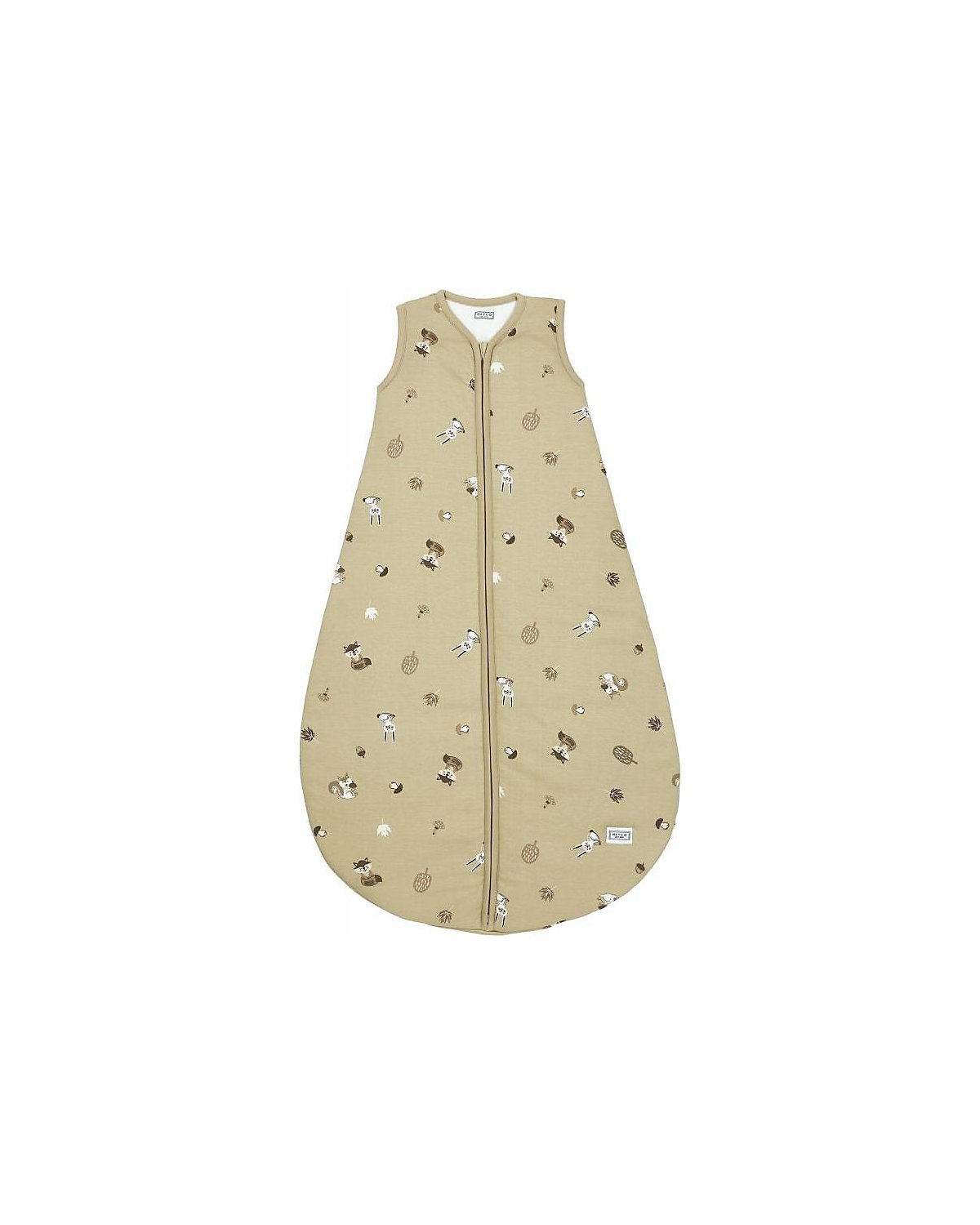 Schlafsack Jersey Wattiert 86 cm Forest Animals sand