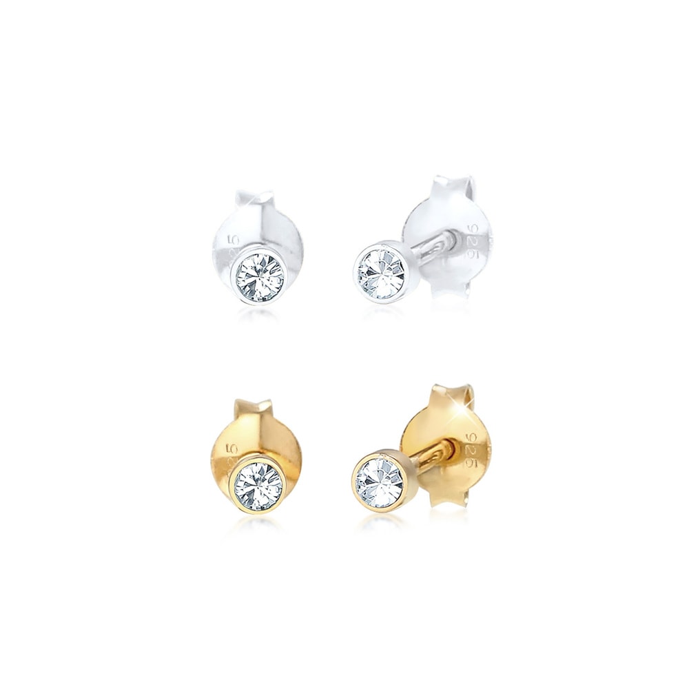 Elli Elli Boucles d'Oreilles Boucles d'oreilles pour femmes avec cristaux en argent 92 Boucles d'oreilles