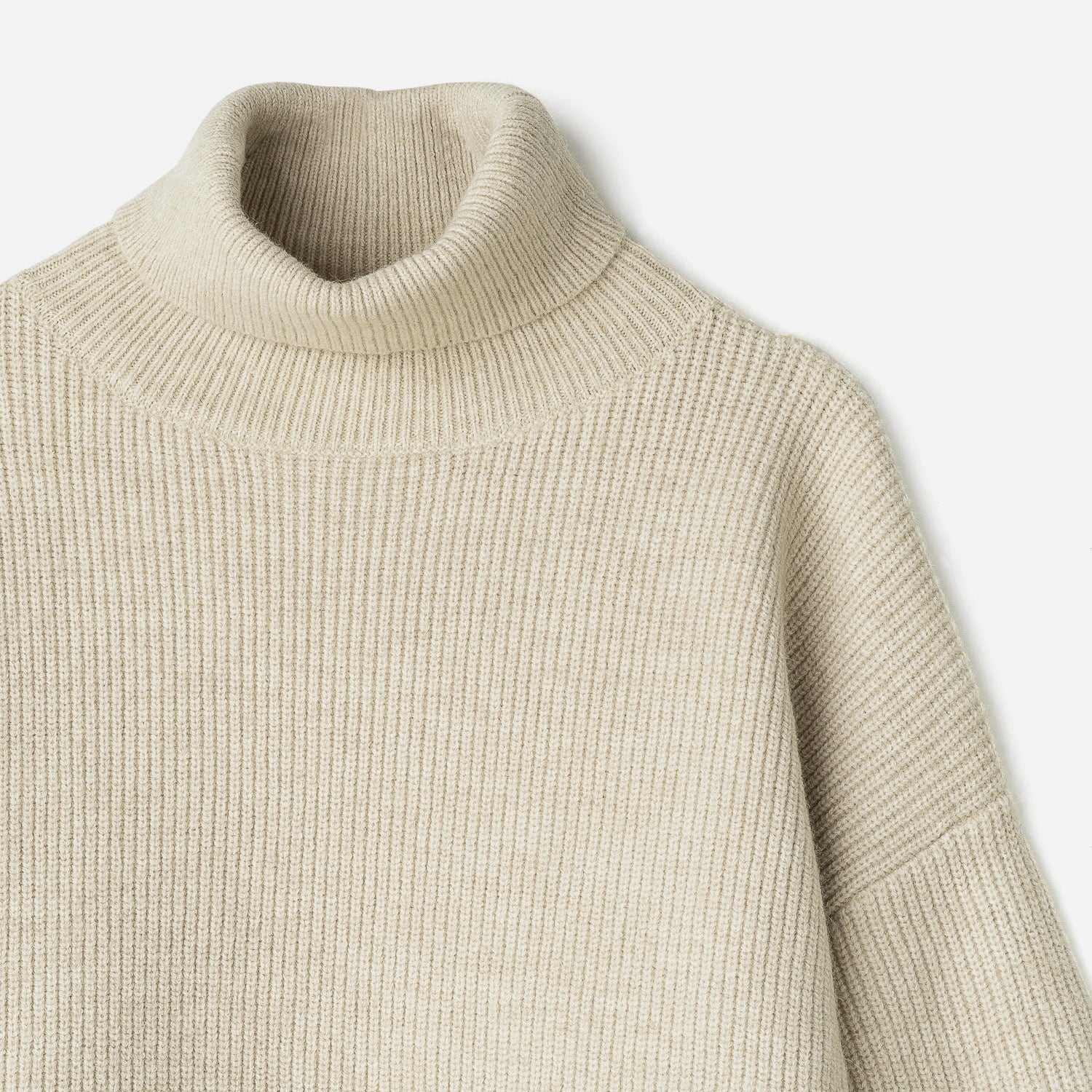 Pull beige TEXTO oversize
