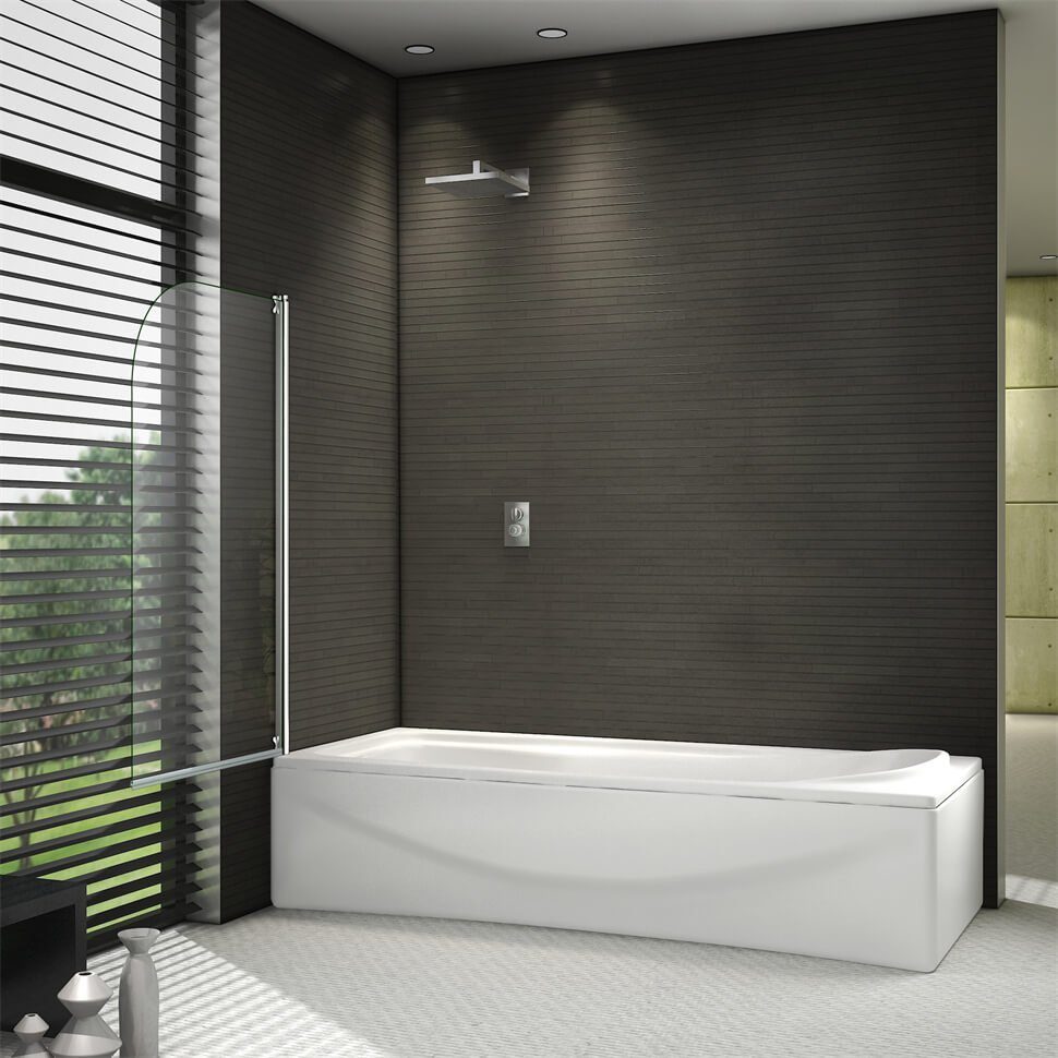 duschspa Badewannenaufsatz 5mm Badewannenaufsatz Drehwand auf Badewanne Duschabtrennung, Einscheibensicherheitsglas, Sicherheitsglas, (Set), Breite 80cm, Höhe 140cm, Glas