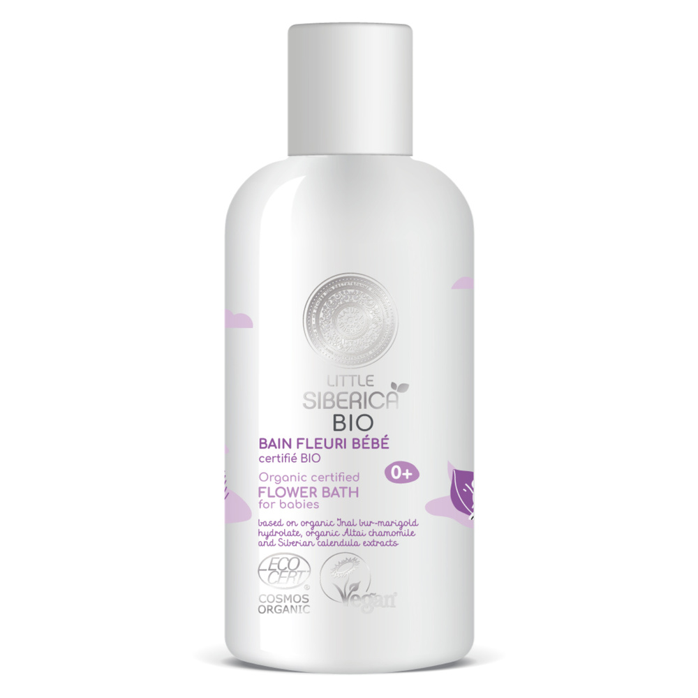 Natura Sibérica Bain Fleuri pour Bébé certifié Bio Eau parfumée
