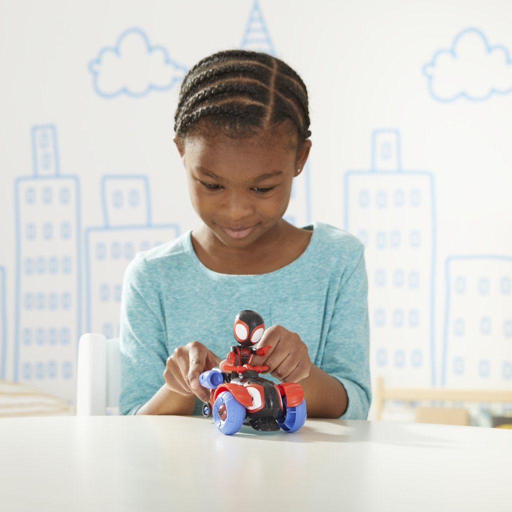Hasbro Actionfigur Marvel Spidey and His Amazing Friends, Miles Morales Techno-Racer