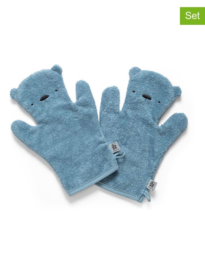 Sebra 2er-Set: Waschhandschuhe 