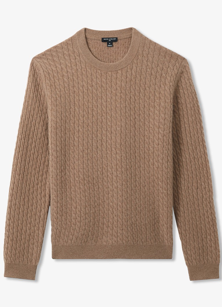 Reiss Harrogate kašmirski pulover s pletenim detaljima