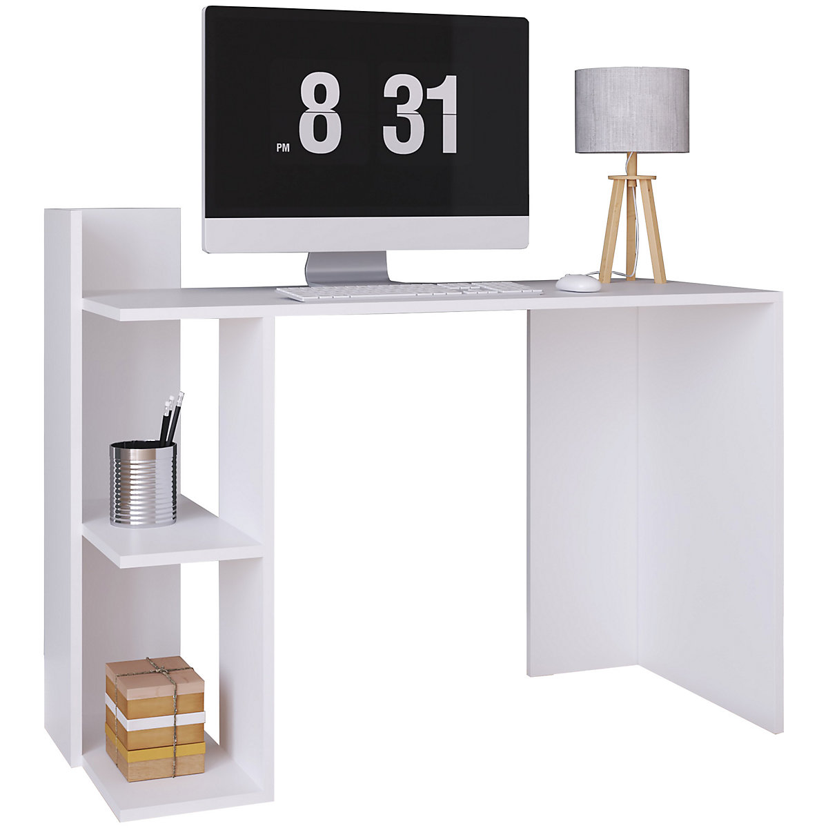 Holz Schreibtisch Computertisch Arbeitstisch Bürotisch Ablage Sinkas