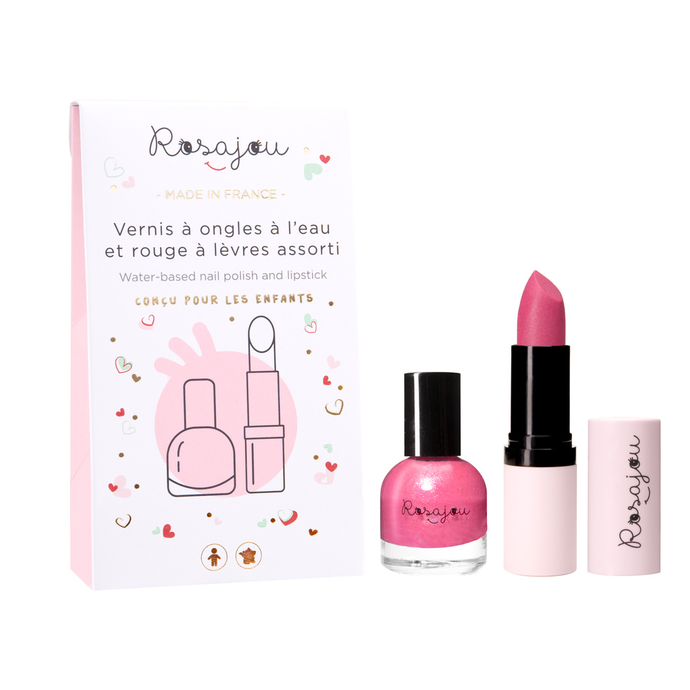 rosajou Rubis Duo Rouge à lèvres vernis assorti Vegan