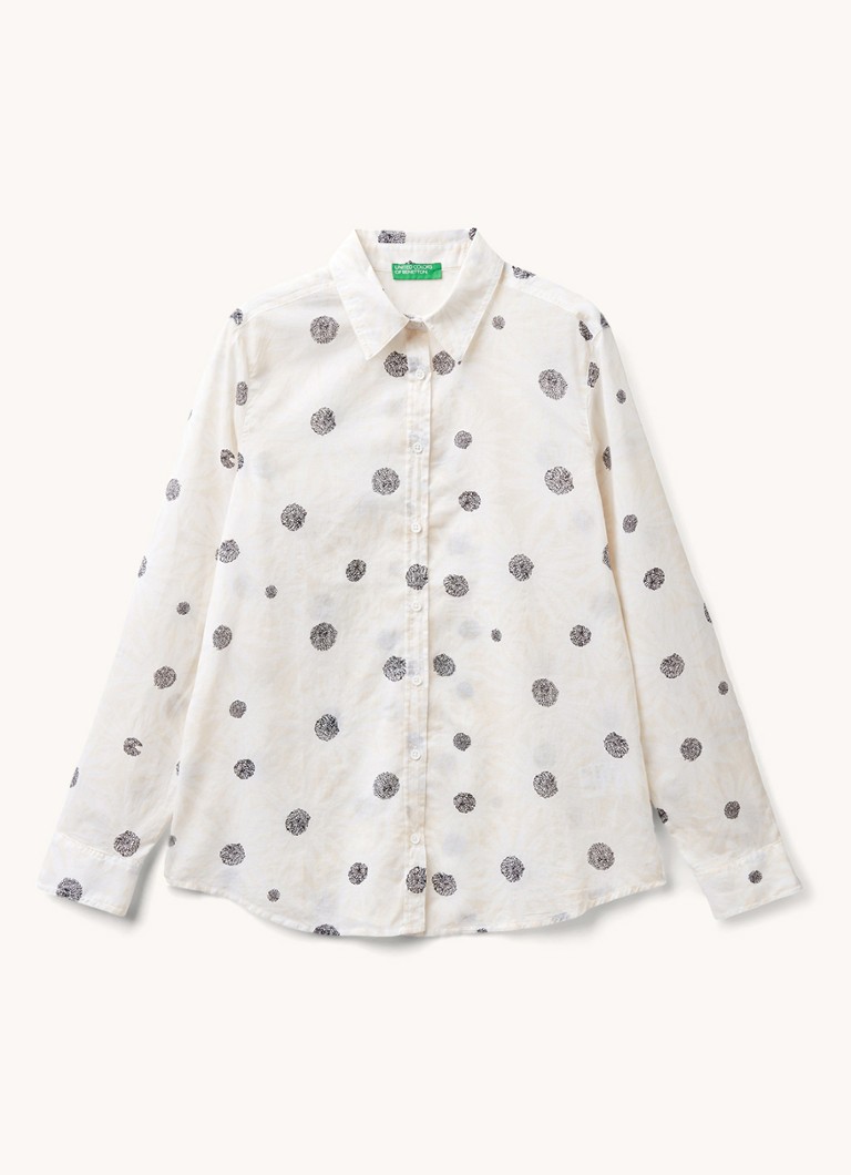 Benetton  Blouse met print en stretch