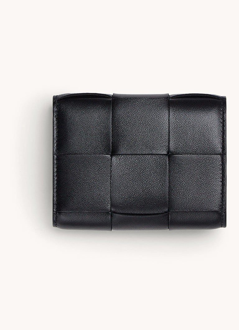 Portofel triplu Bottega Veneta din piele de miel