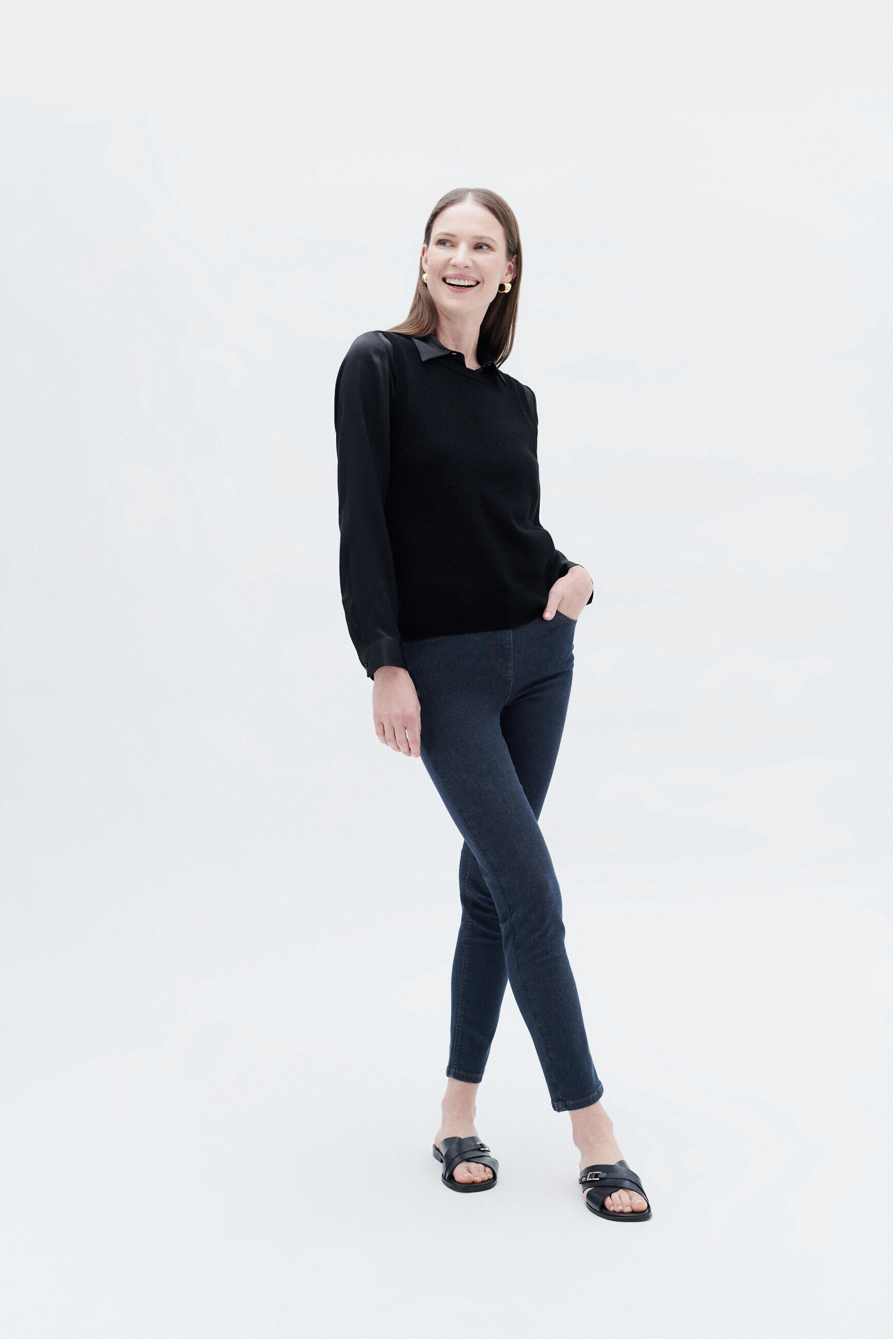 pantalon tom denim double stone femme