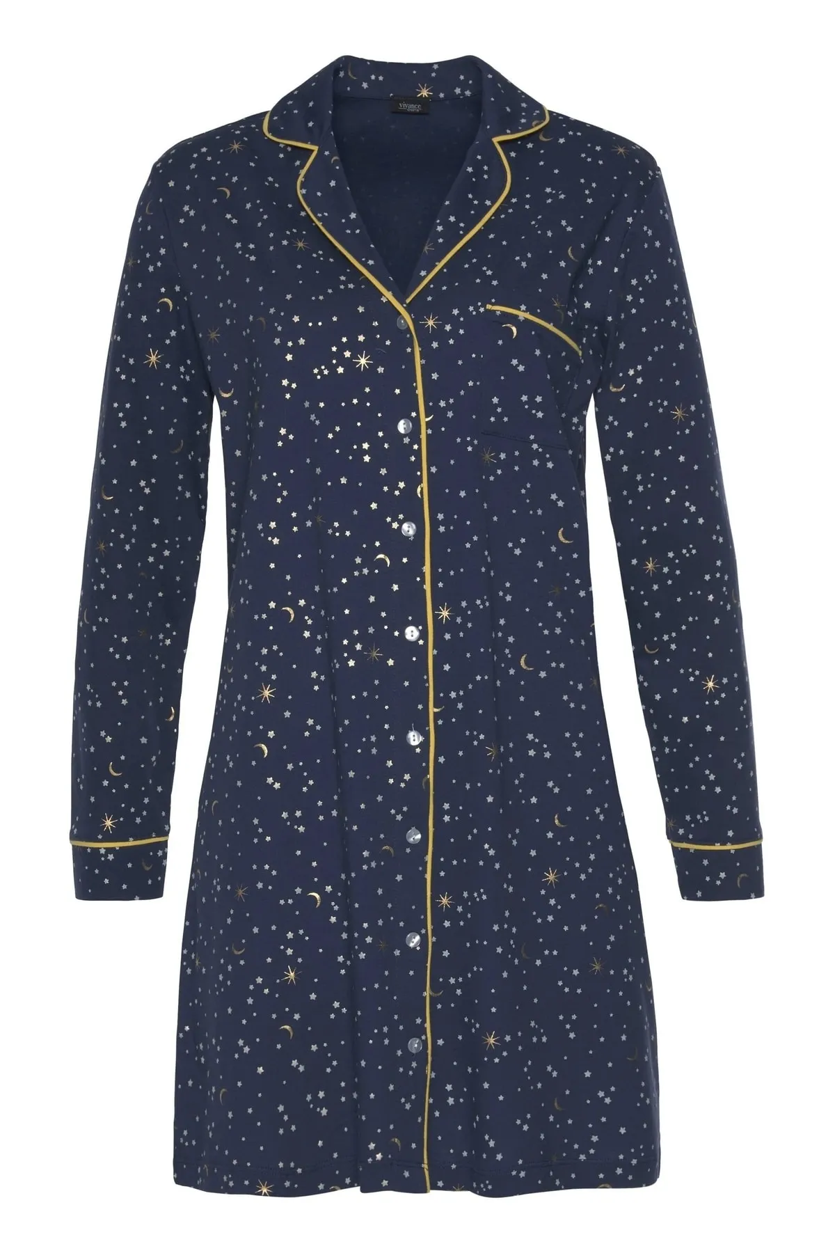 Vivance  Nachthemd - Blau - Basic