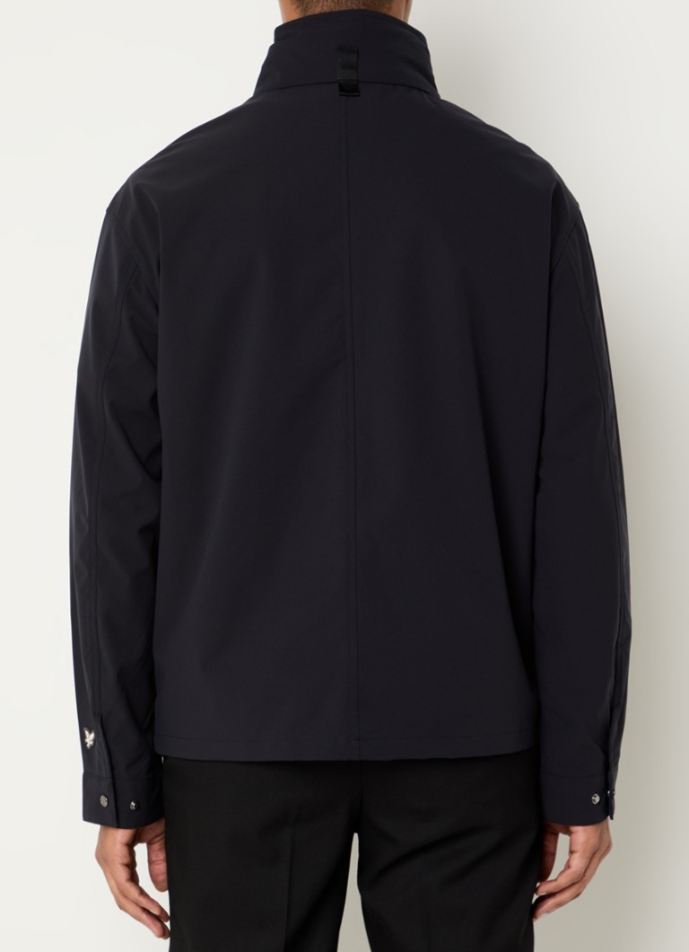 Μπουφάν Lyle & Scott softshell με κουκούλα που αποθηκεύεται και τσέπες με καπάκι