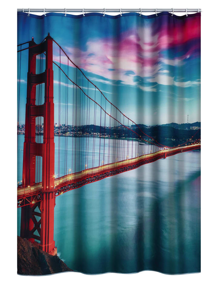 RIDDER Duschvorhang Textil San Francisco multicolor 180x200 cm günstig kaufen onesize