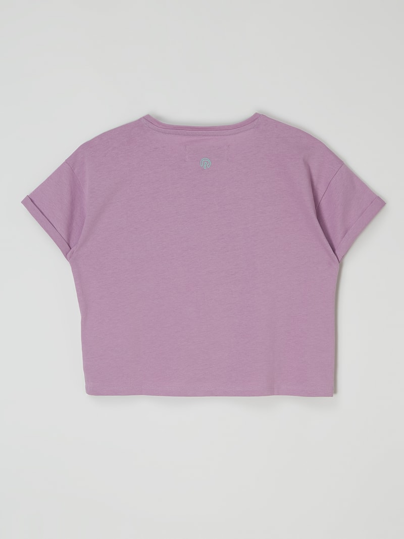 Boxy Fit T-Shirt aus Baumwolle Modell 'Charlotte' in flieder