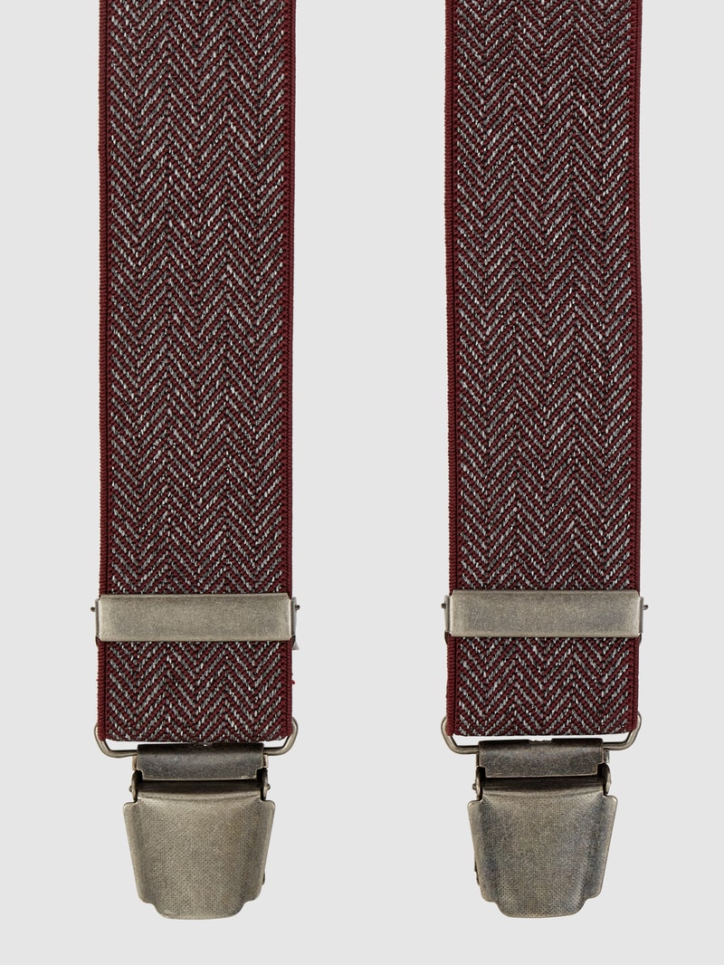 Hosenträger in Y-Form in bordeaux rot