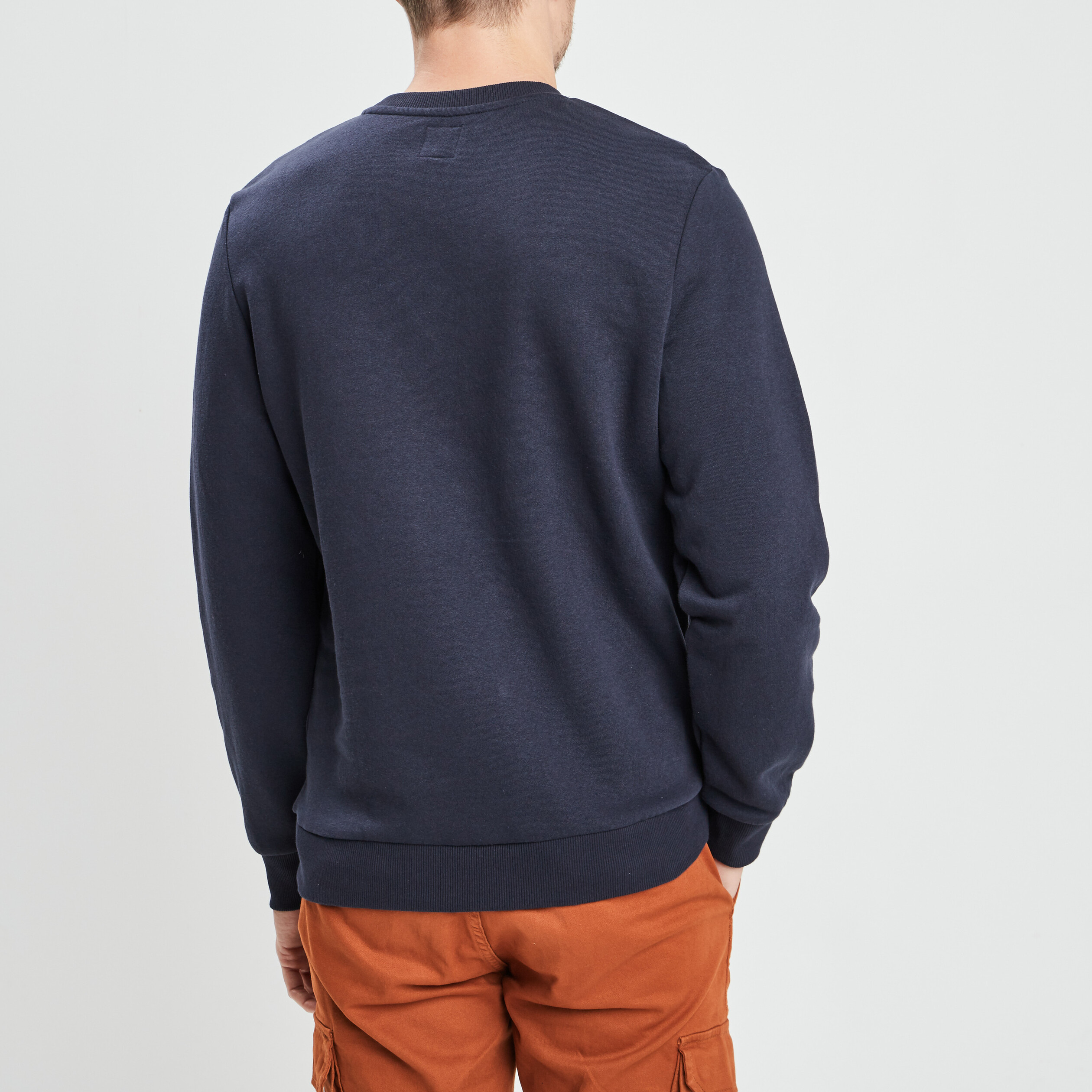 Sweat avec col rond bleu marine homme | La Halle