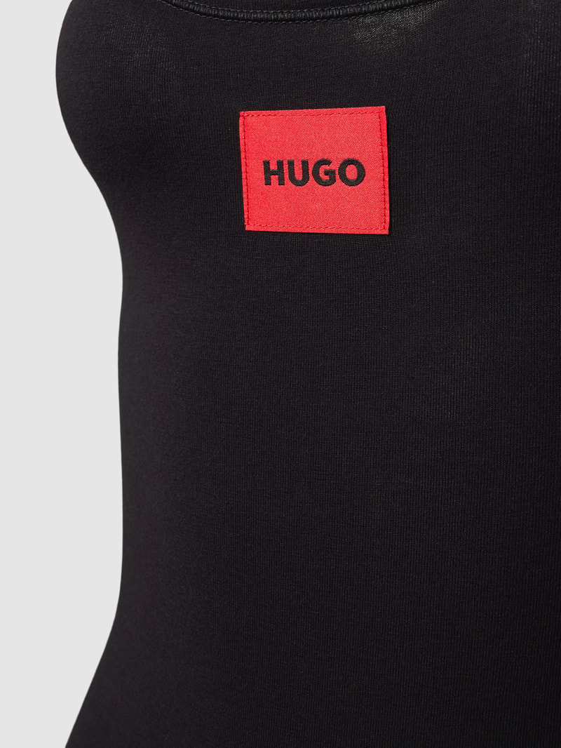 Body mit Label-Patch in schwarz