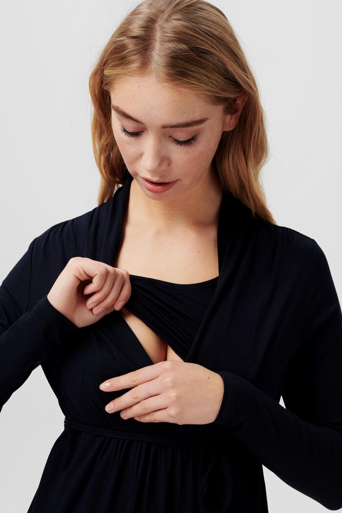 Jerseykleid mit V-Ausschnitt und Stillfunktion