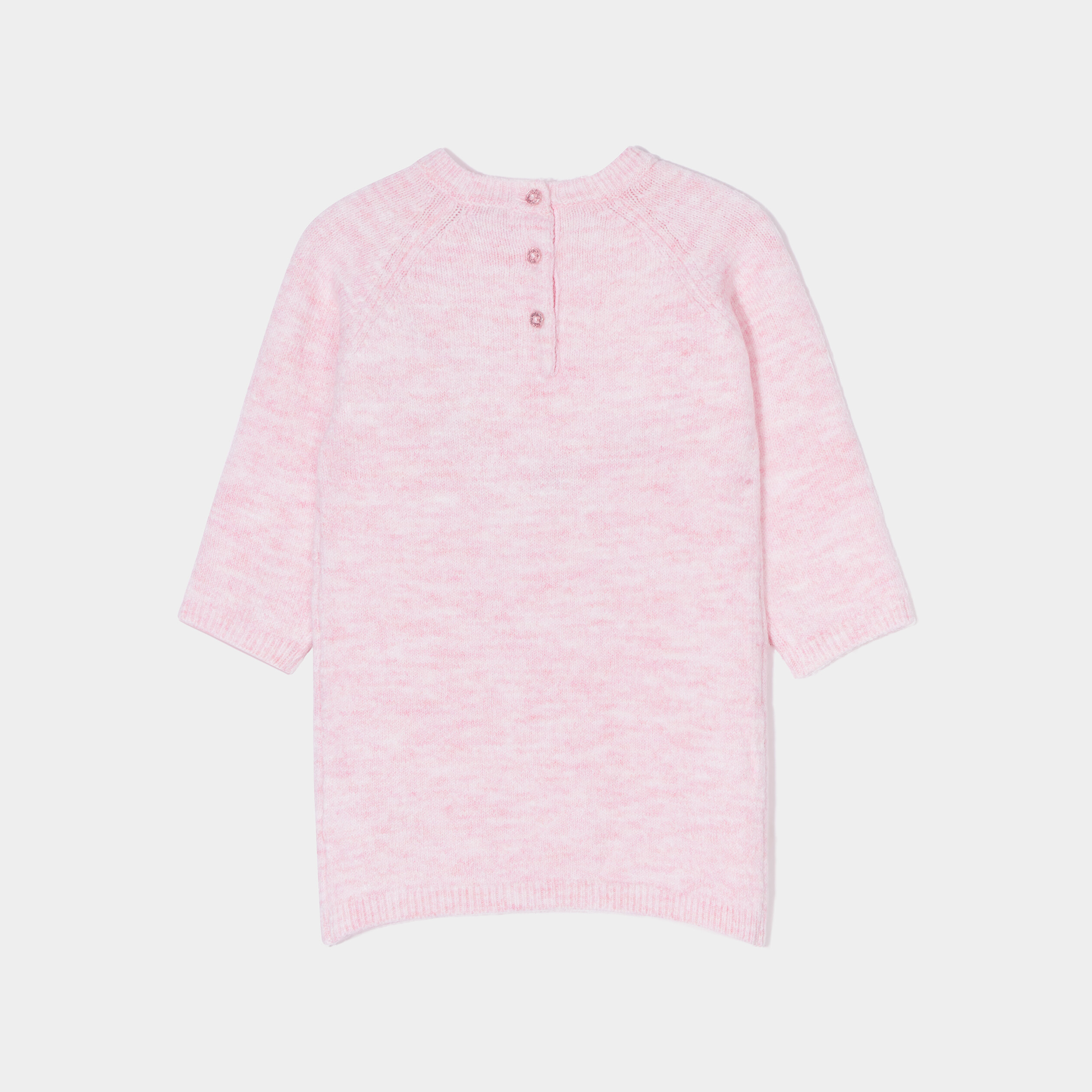 Robe pull longueur genou Kimbaloo rose bébé fille | La Halle