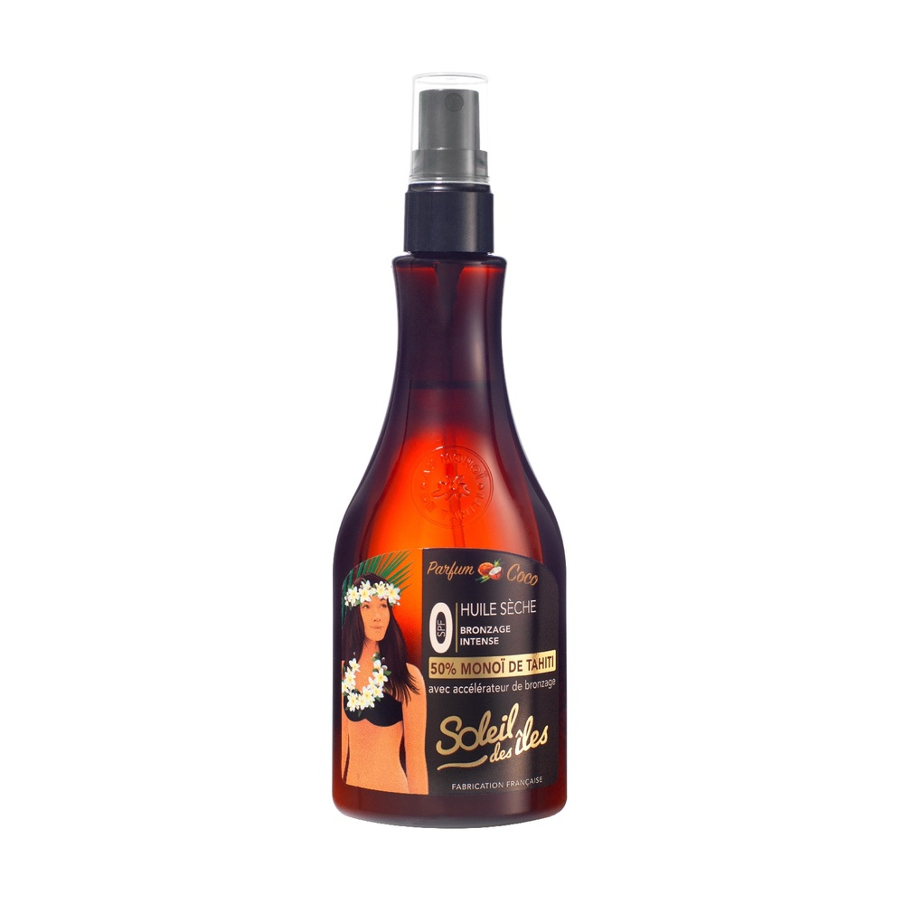 soleil des îles Huile sèche BRONZAGE INTENSE Parfum coco SPF0 PRODUIT SOLAIRE