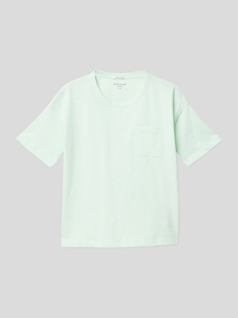 T-Shirt mit Brusttasche in mint