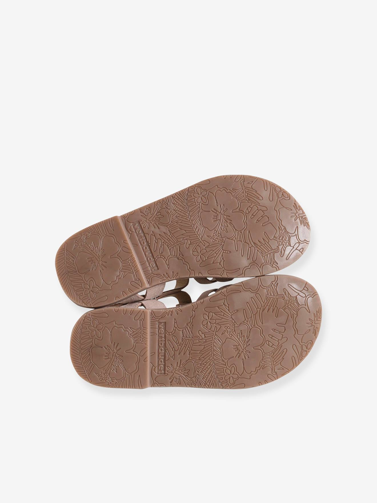 Sandales cuir fille sable