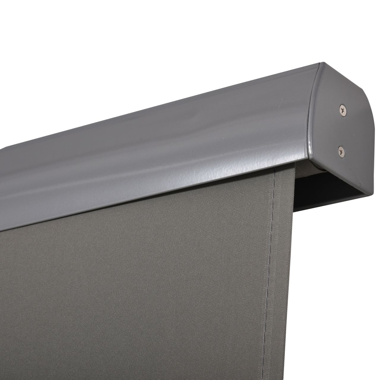 Outsunny Seitenmarkise Balkonmarkise Polyesterstoff Alu Grau 160 x 250 cm