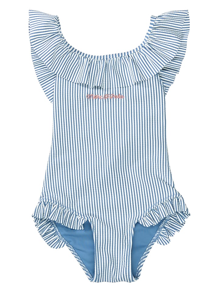 Marc O'Polo Junior Badeanzug in Weiß/ Hellblau günstig kaufen