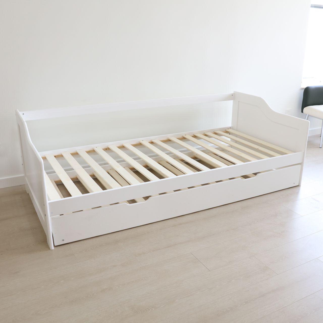 Better Home Funktionsbett ca. 90 x 200 cm ausziehbares Bett inkl. Lattenrost weiß