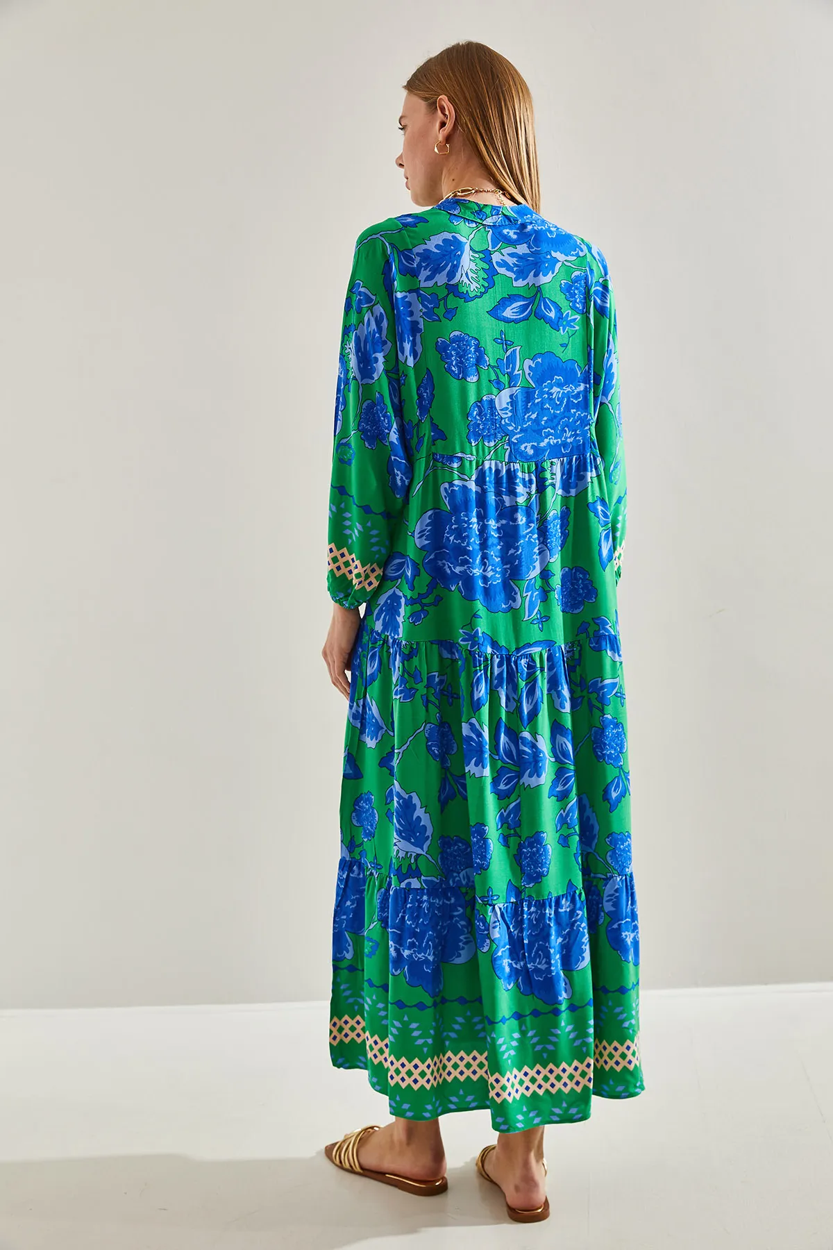 Bianco Lucci  Kleid - Grün - A-Linie