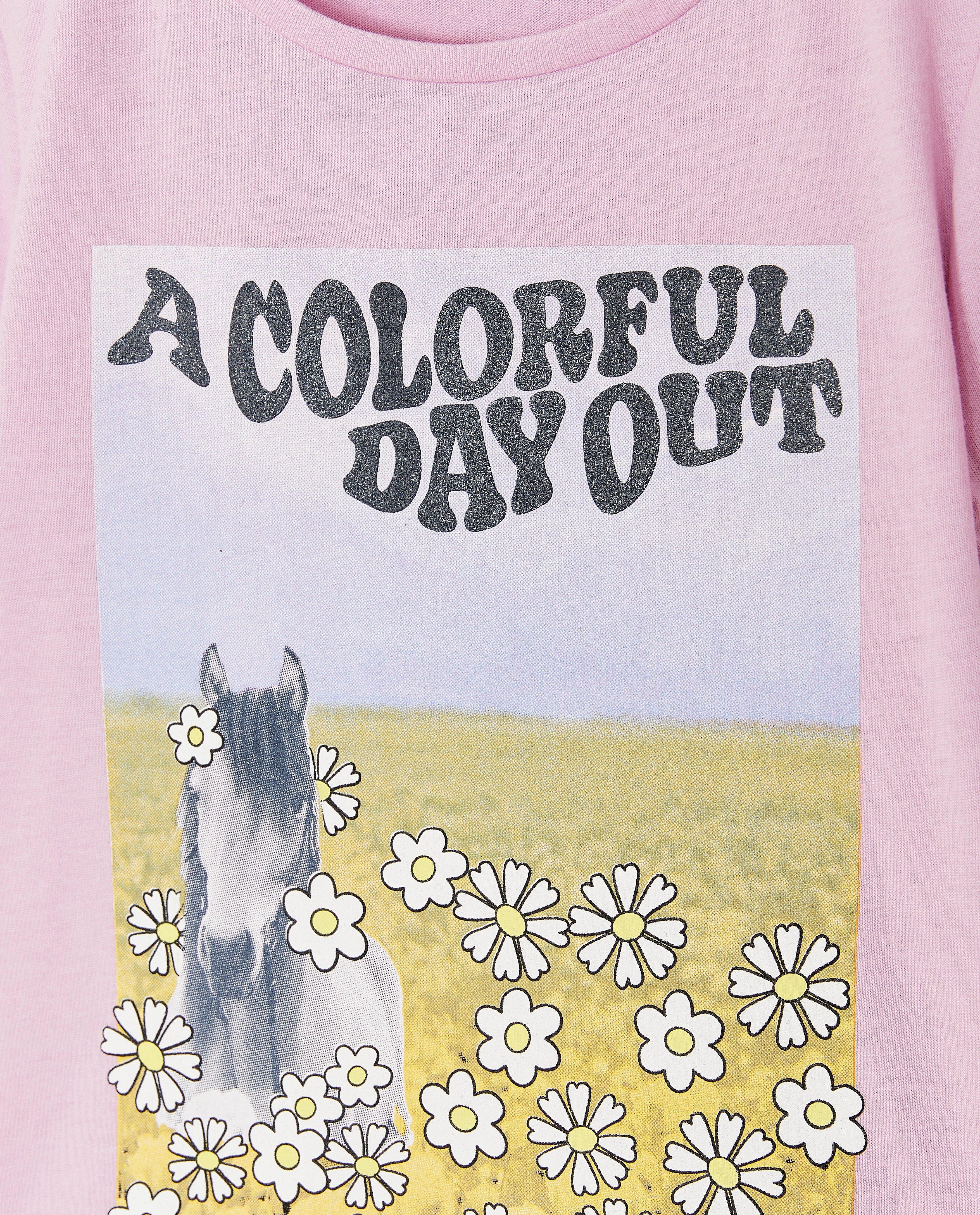 Tricou S. Oliver cu imprimeu foto roz