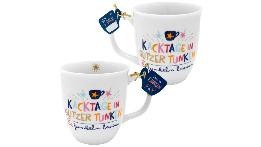 H:)PPYlife Tasse »Kacktage in Glitzer tunken«