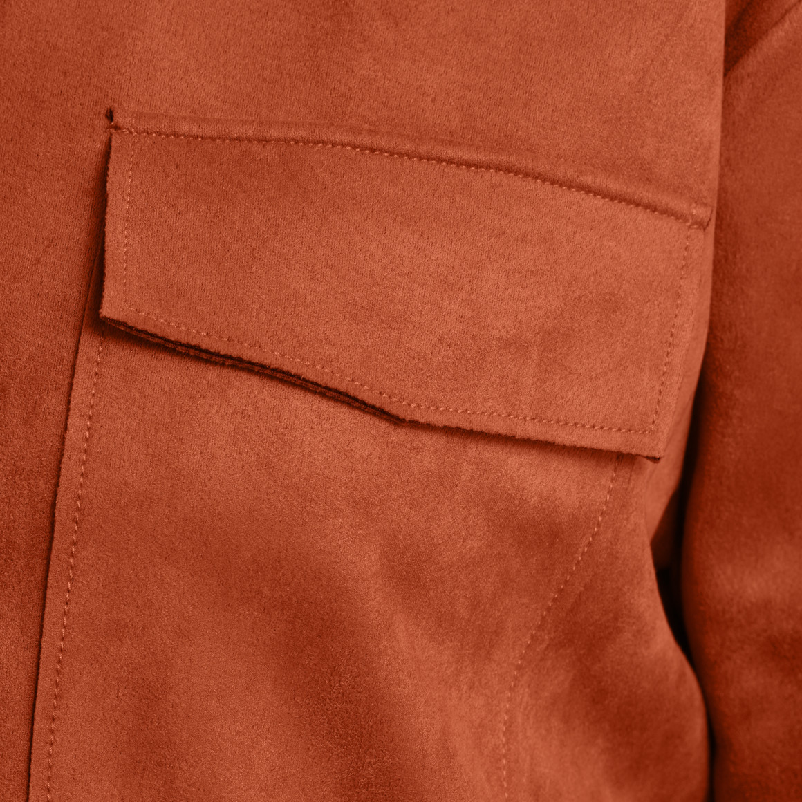 Damen Velours-Overshirt mit zwei Taschen
