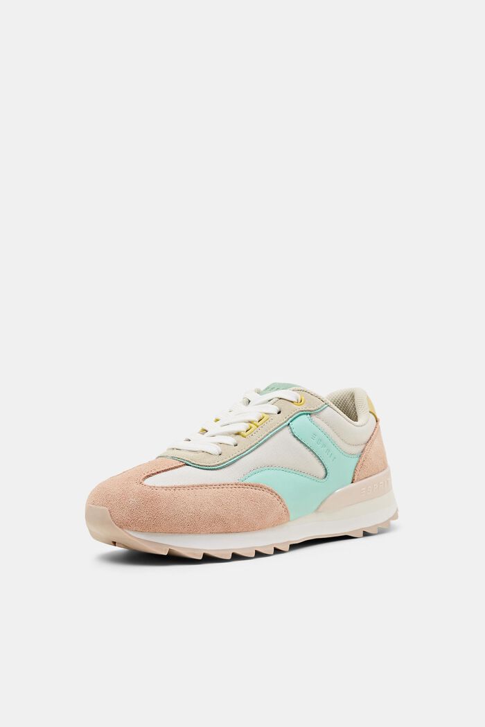 Mehrfarbige Sneaker mit echtem Leder