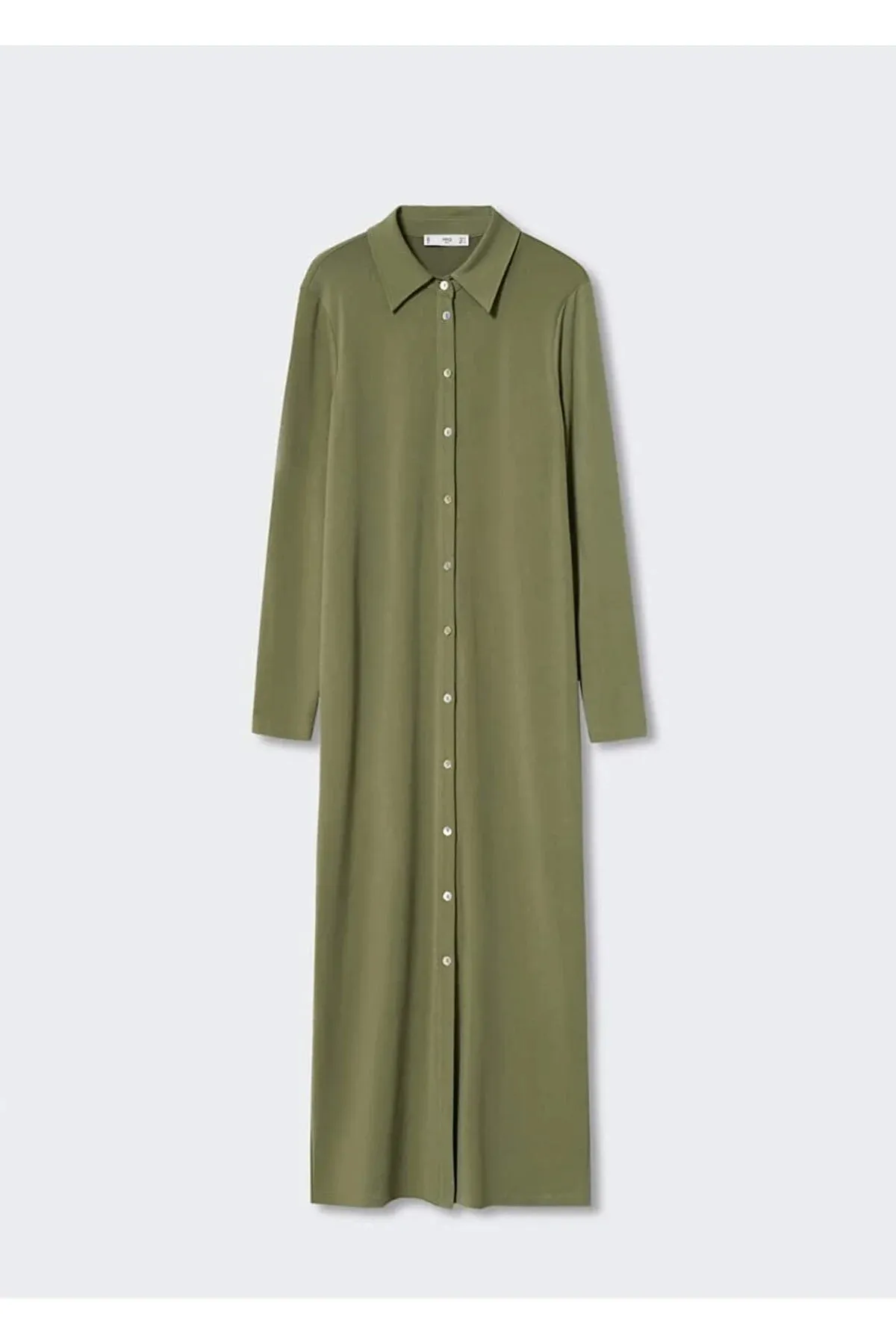 MANGO  Khakifarbenes Damenkleid 37094065