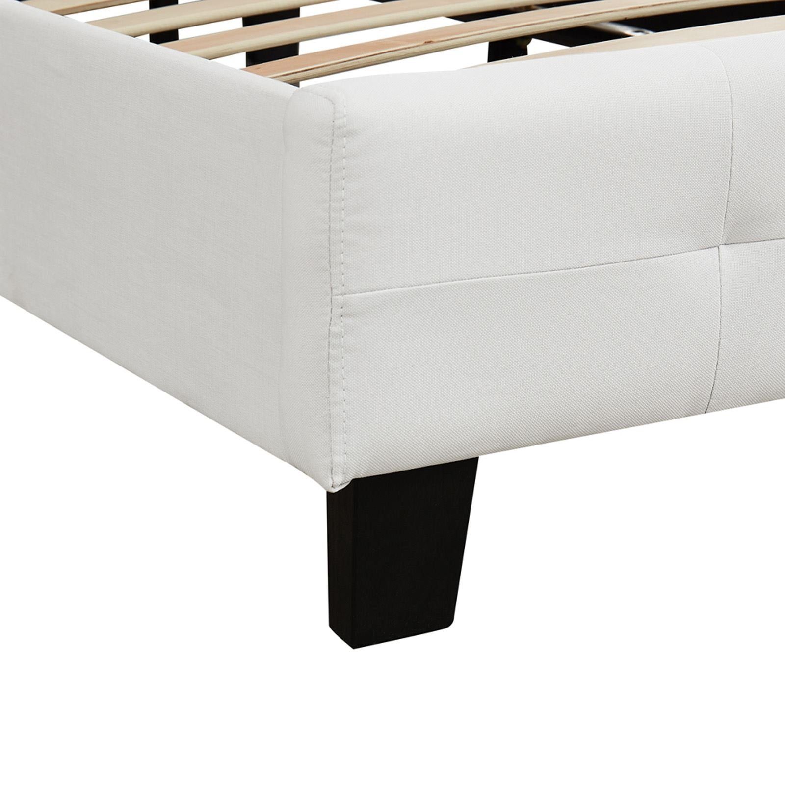 CARO-Möbel Polsterbett OHIO, Polsterbett Einzelbett Bettgestell Designbett 90 x 200 cm Lattenrost i