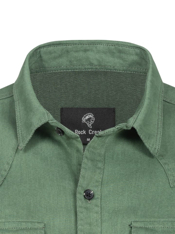 Rock Creek Jeanshemd in Minzgrün günstig kaufen