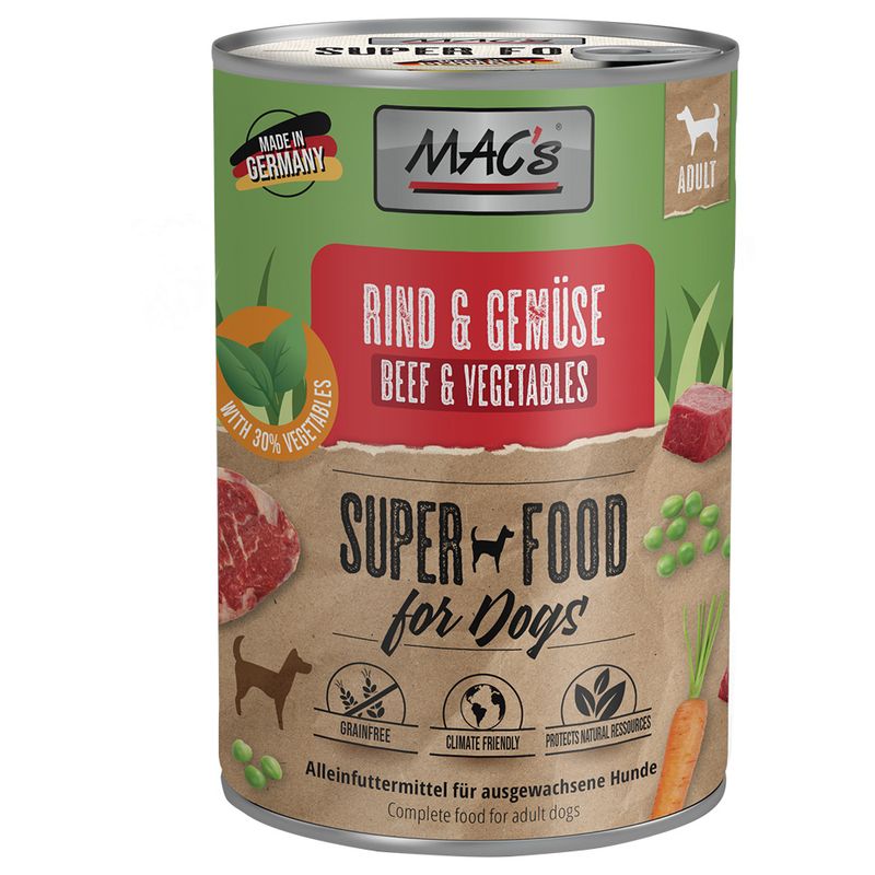 Sparpaket MAC's Nassfutter für Hunde 24 x 400 g