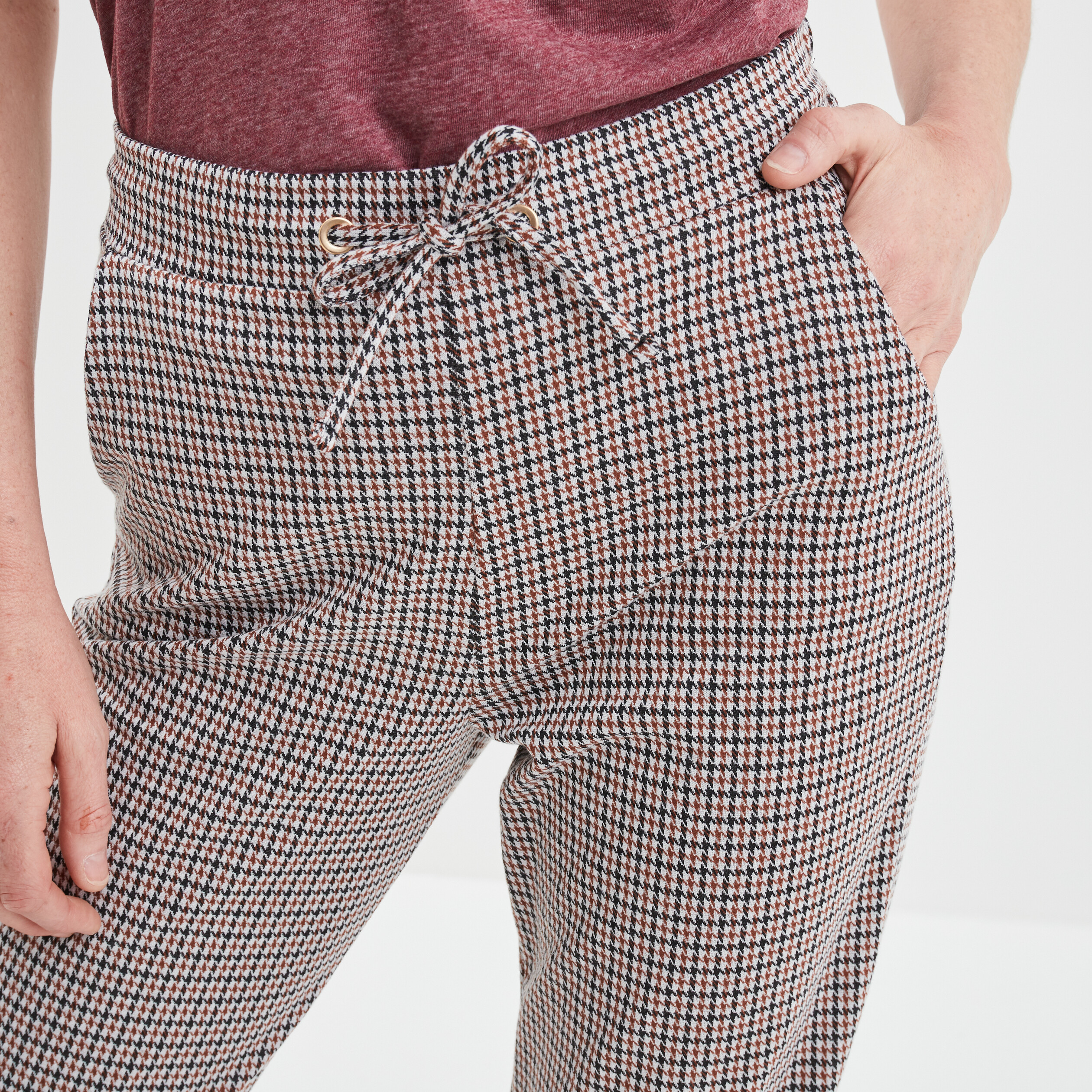 Pantalon tregging taille élastiquée ecru femme | La Halle