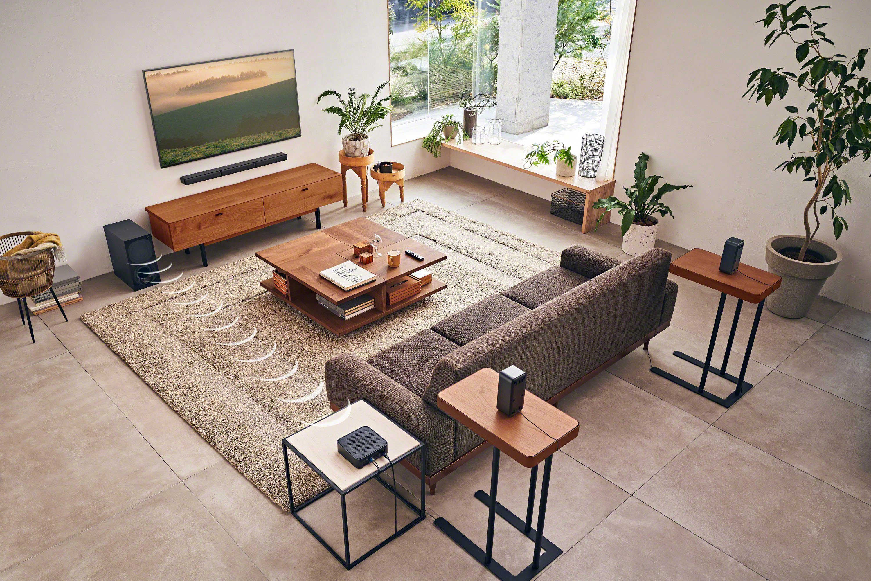 Sony HT-S40R Kanal- 5.1 Soundbar (Bluetooth, 600 W, inkl. kabelgebundenem Subwoofer, kabellosen Rear-Lautsprechern)