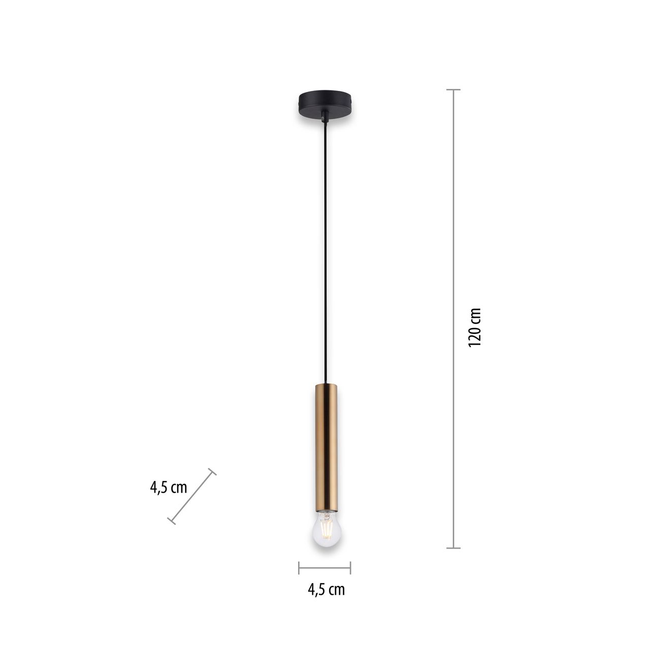 JUST LIGHT LechtenDirekt Pendelleuchte BRUNA, 1-flg.,1xE27/60Watt, Innenleuchte, IP20