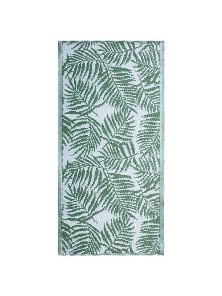 Beliani Outdoorteppich KOTA in Grün/Weiß - (W) 90 x (H) 0.5 x (L) 150 cm günstig kaufen onesize