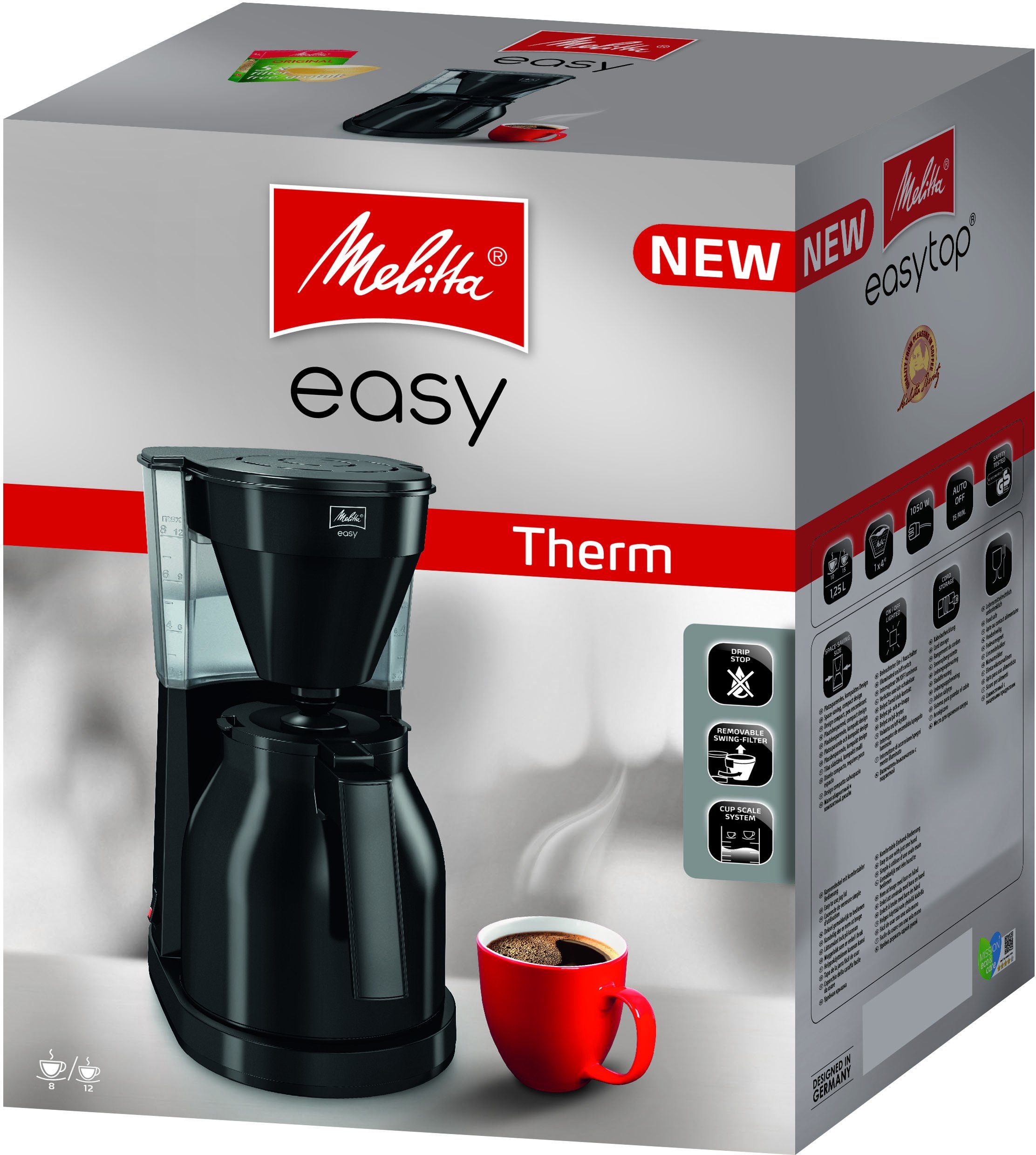 Melitta Filterkaffeemaschine Easy Therm 1023-06, Papierfilter 1x4