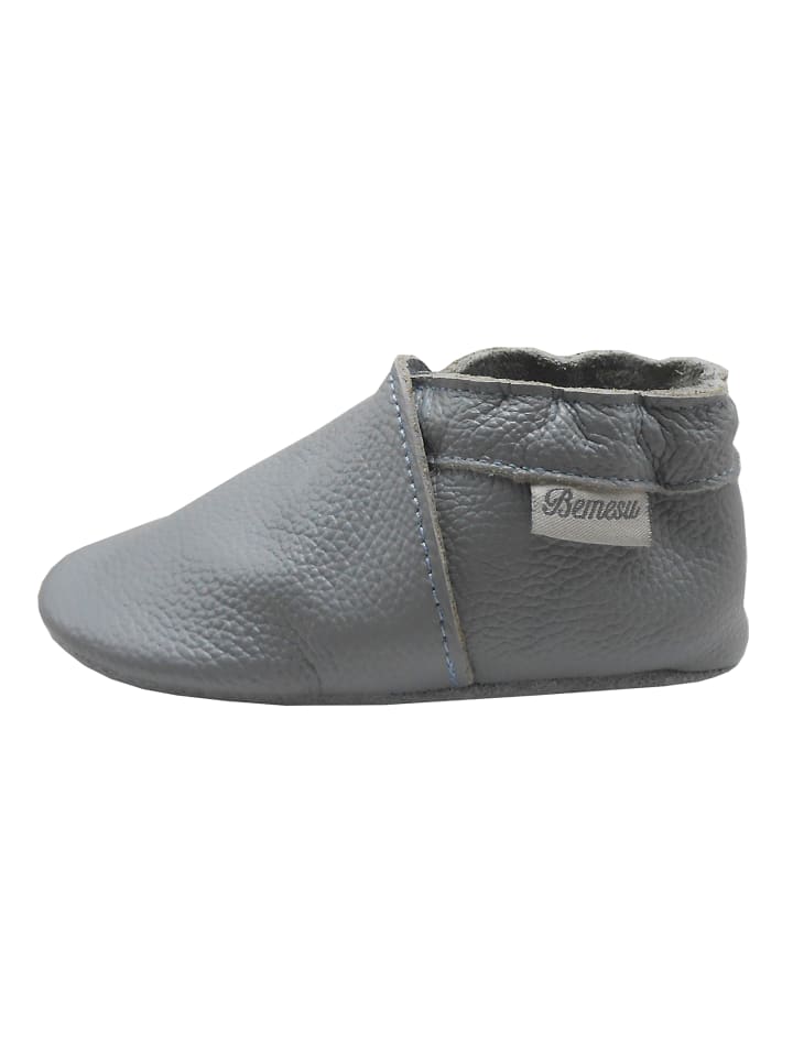 Yalion Leder-Krabbelschuhe in Hellblau günstig kaufen