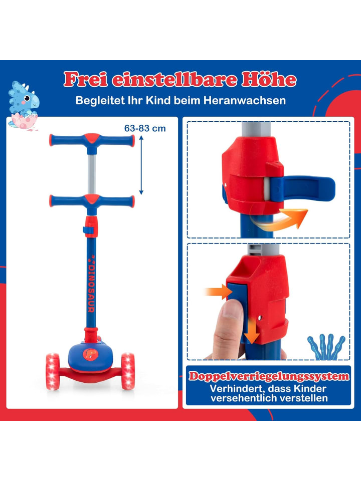 COSTWAY Roller mit LED Rädern ab 3 Jahren in Blau günstig kaufen onesize