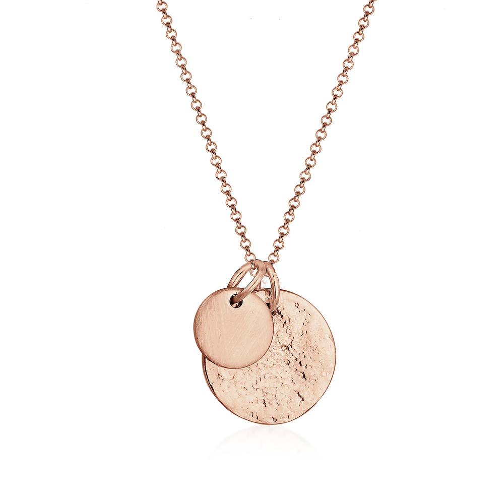 Elli Elli Collier Femmes Plaquette Géo Aspect Organique en Argent Sterling 925 Bijoux
